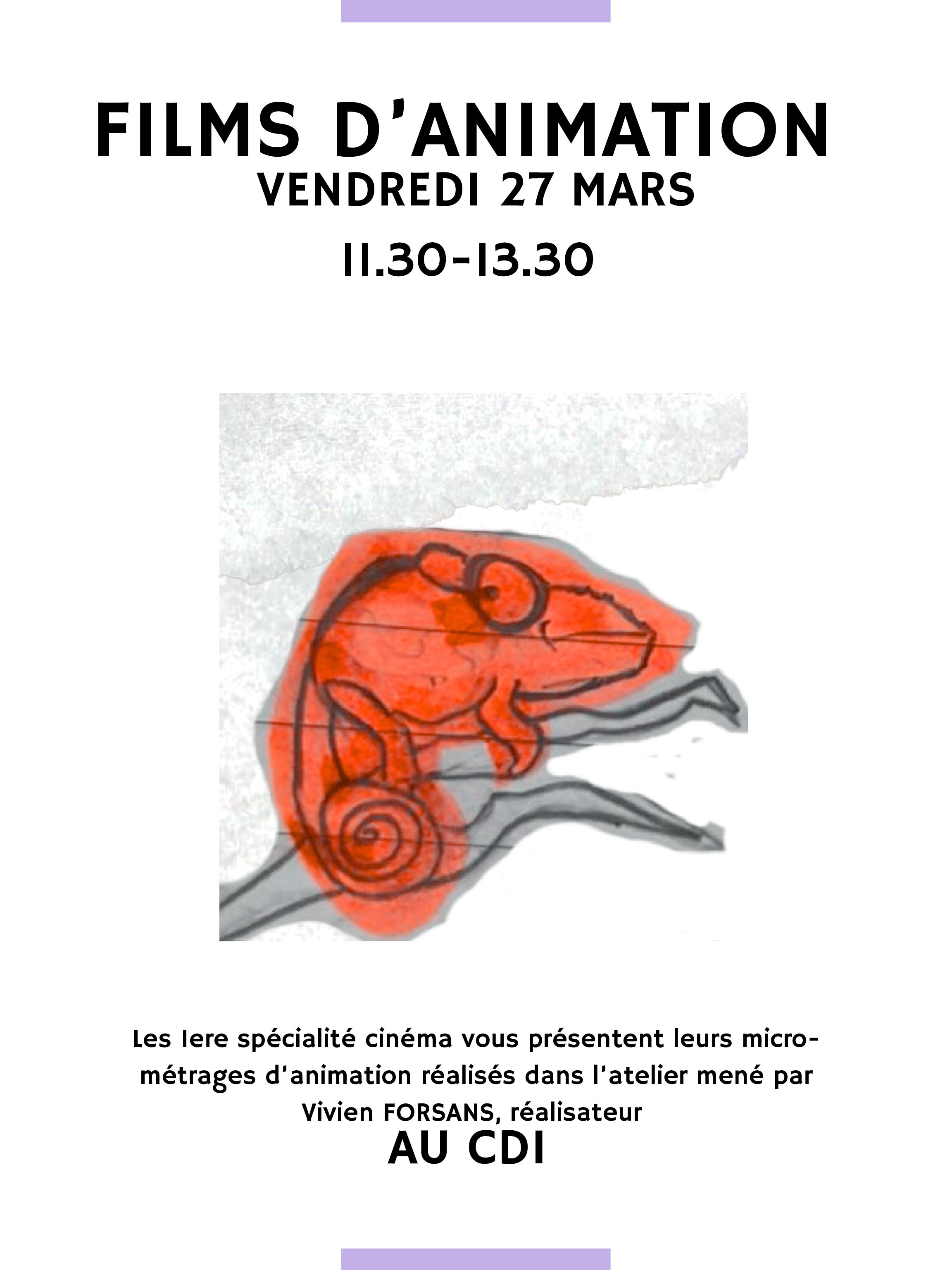 Atelier animation en 1e spécialité cinéma