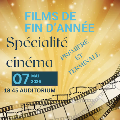 Spécialité cinéma : films des élèves de terminale – bac 2026